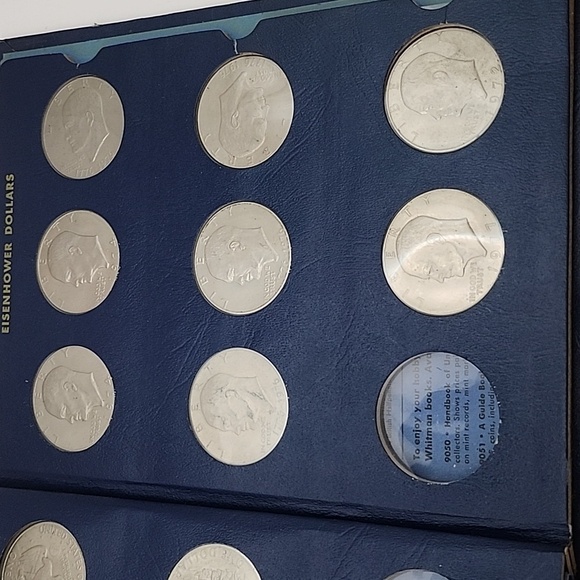 1972 Whitman Bookshelf Album Eisenhower Dollar 1971- Partially Filled - Picture 10 of 12
